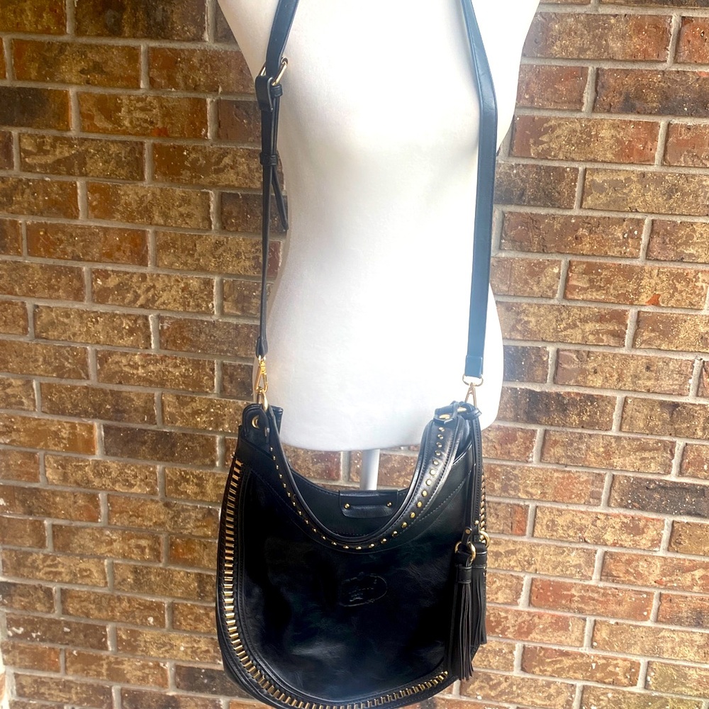 Black Leather Shoulder Bag